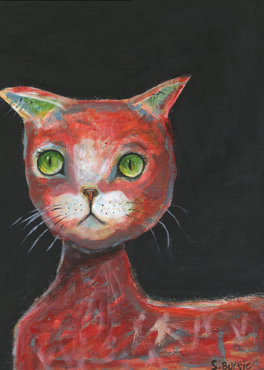 Rote Katze | Leinwand