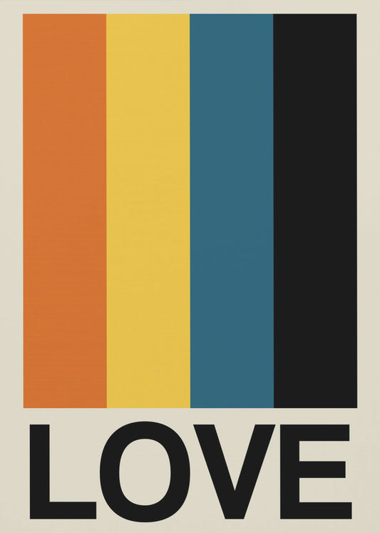 Retro Stripe LOVE Sundaze | Canvas