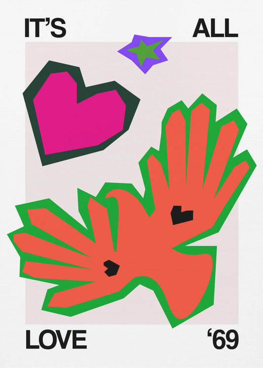 It's All Love '69 Bird Orange | Canvas