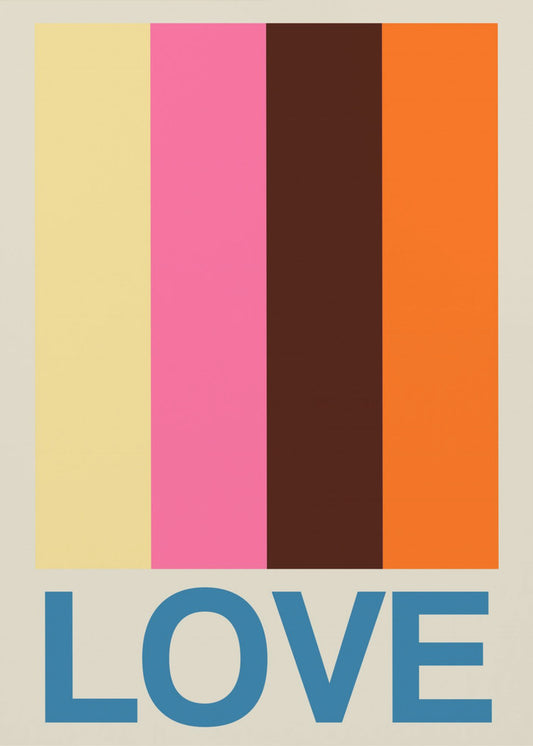Retro Stripe LOVE Summer Fruits | Canvas