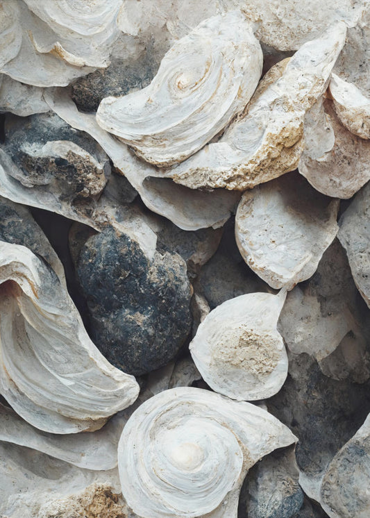 Muscheln und Stein | Poster