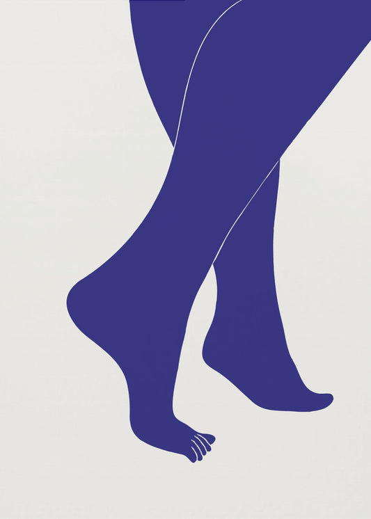 Tip Toe Blau | Leinwand