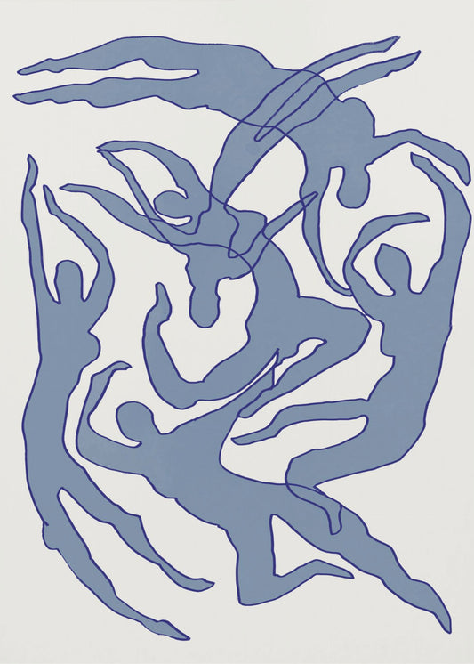 Schwimmer Blau | Leinwand