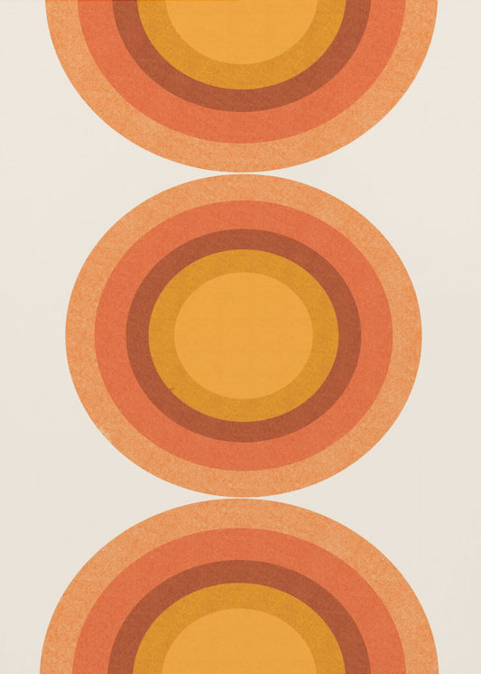 Retro Sonnenkreise | Leinwand