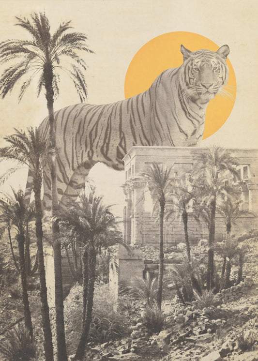 Giant Tiger In Ruins | Canvas