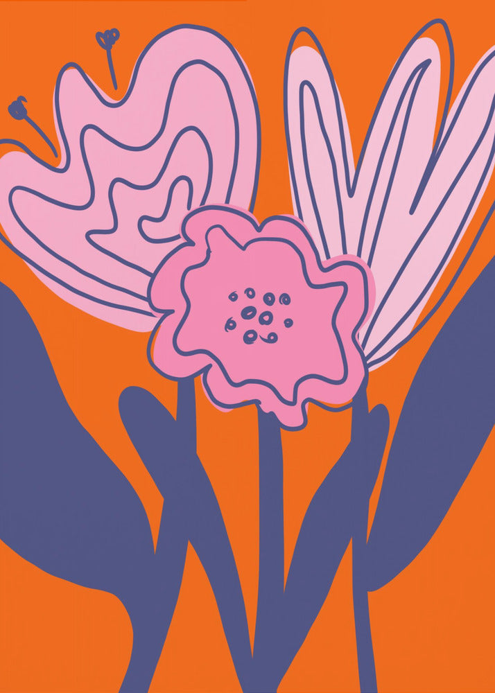 Kräftige florale Eleganz | Leinwand