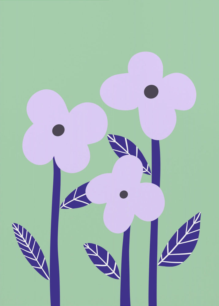 Violette Blüten | Leinwand