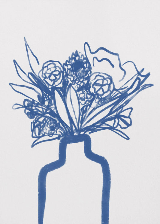 Blauer Vasenstrauß | Poster
