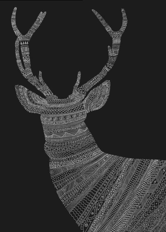 Stag Black | Canvas