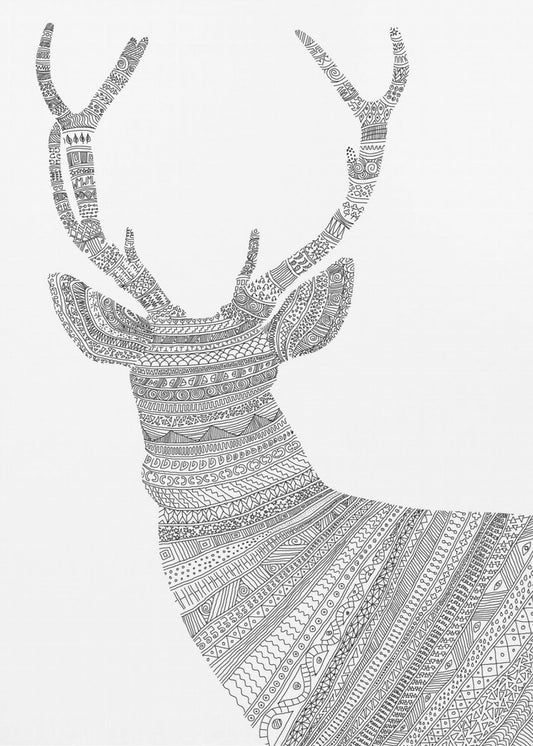 Stag White | Canvas