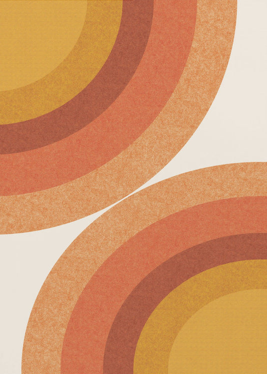 Retro-Sonnenstrahlen-Wellen | Poster