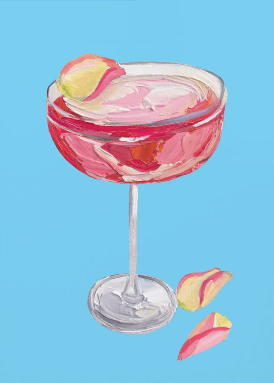 Sparkling Rose Gin Cocktail | Poster