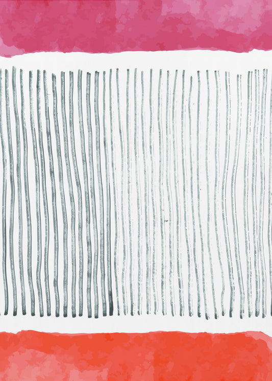 Aquarelllinien Serie Nr. 4 | Leinwand