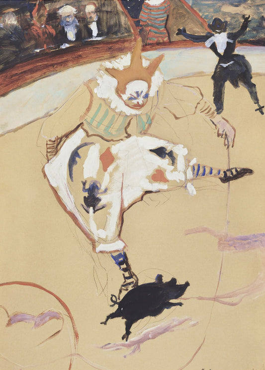 Im Zirkus Fernando Medrano mit einem Ferkel (ca. 1889) | Leinwand
