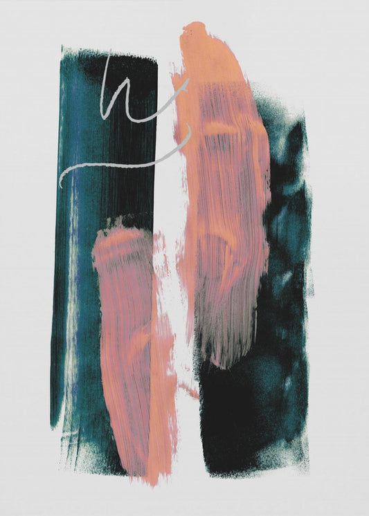 Abstrakte Pinselstriche 3x A1 | Poster