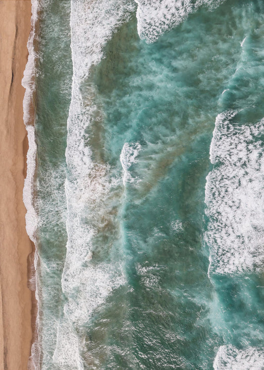 Waves Embrace Shore | Poster