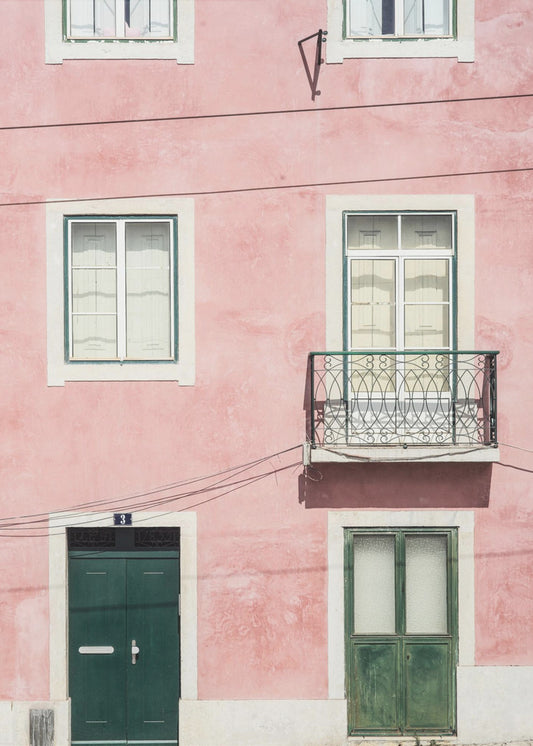 Rosa Fassadenharmonie | Leinwand