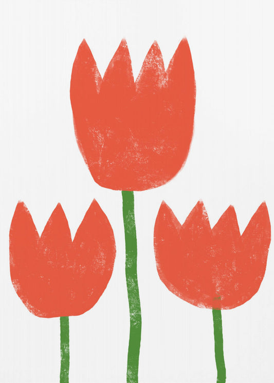 Rotes Tulpentrio | Poster