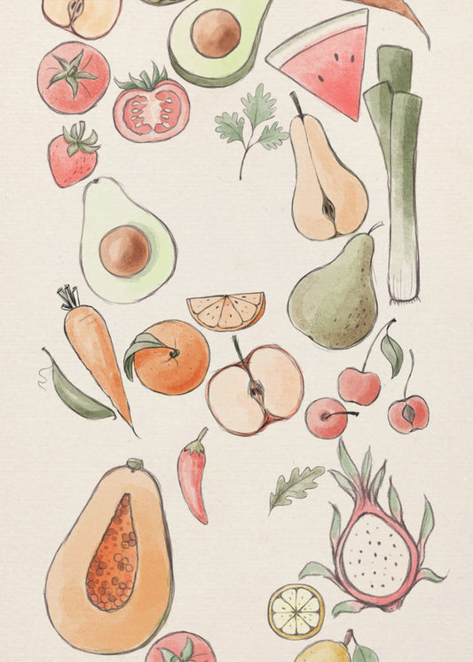 Tropical Vegetable illustration | Canvas