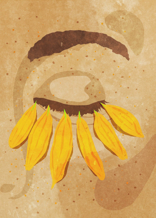 Flower Power Wimpern | Leinwand