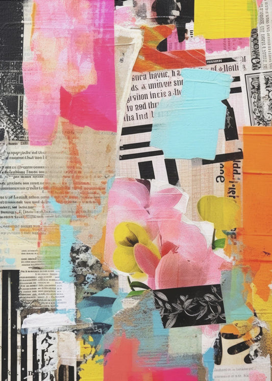 Urbane Blumencollage | Leinwand