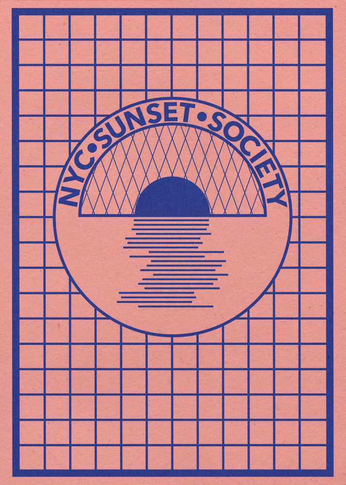 Nyc Sunset Society Blue | Canvas