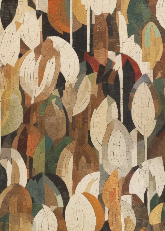 Mosaik Wald Lebendigkeit | Leinwand