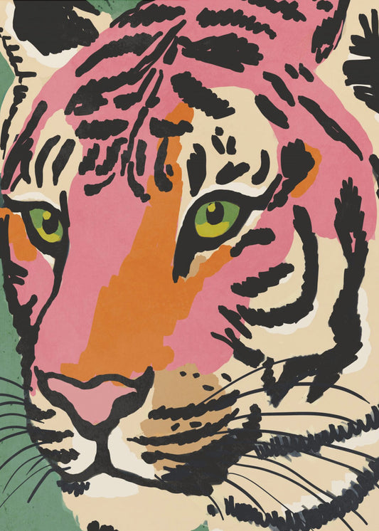 Lebendiger Tigerblick | Leinwand