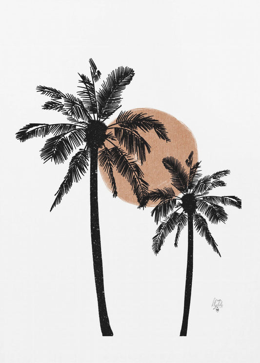 White Background Palm Trees Erum Khalili.png | Canvas