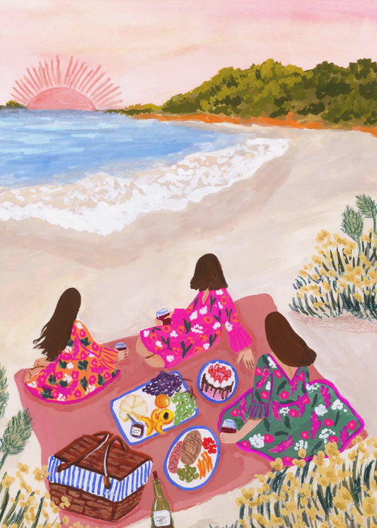Strandpicknick | Leinwand