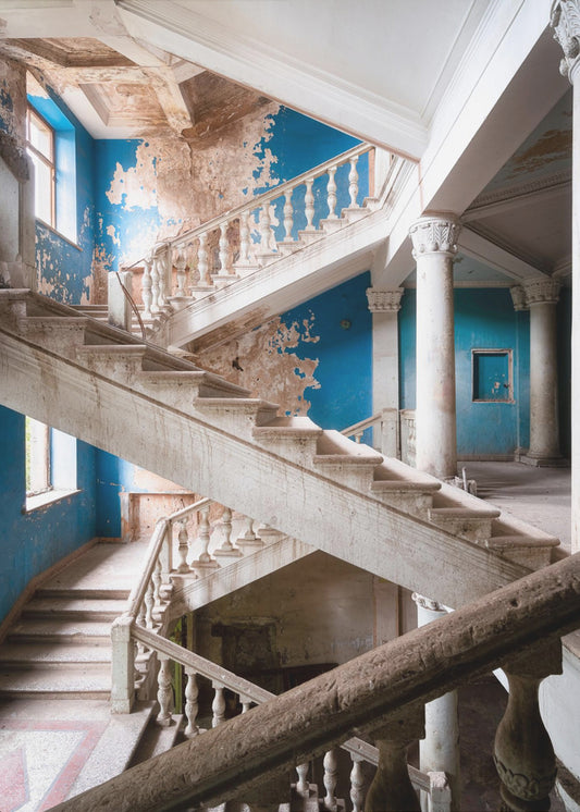 Blaue Treppe | Leinwand