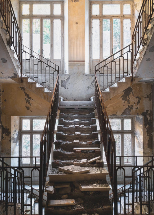 Kaputte Treppe | Leinwand