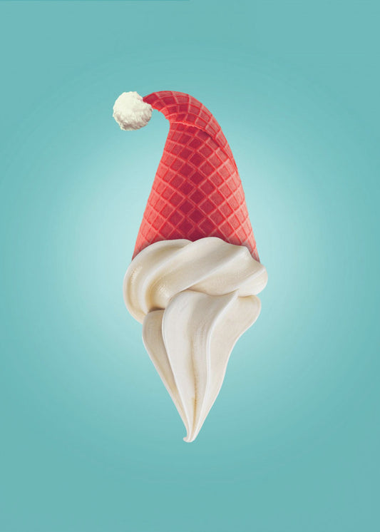 Weihnachtsmänner Creme | Leinwand