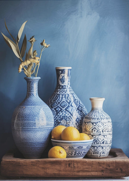 Blue Harmony Still Life | Canvas