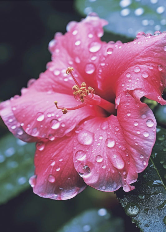 Blütenblätter im Regen | Leinwand