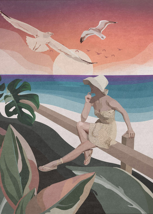 Kontemplation am Meer | Poster