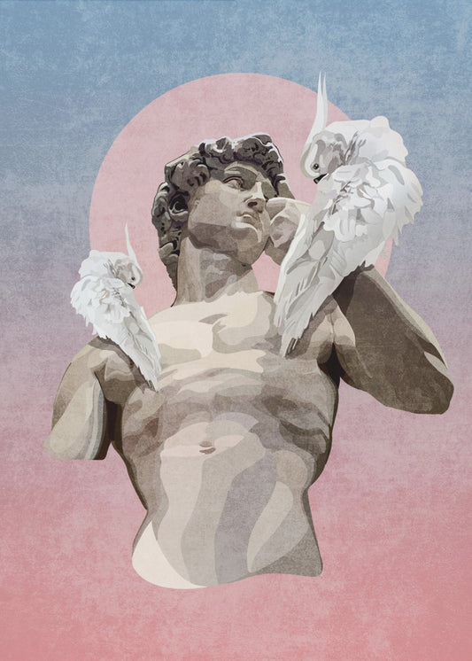 Stein und Federn | Poster
