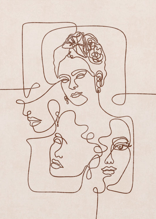 Verschlungene Gesichter | Poster