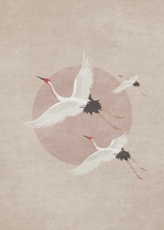 Kraniche im Flug | Poster