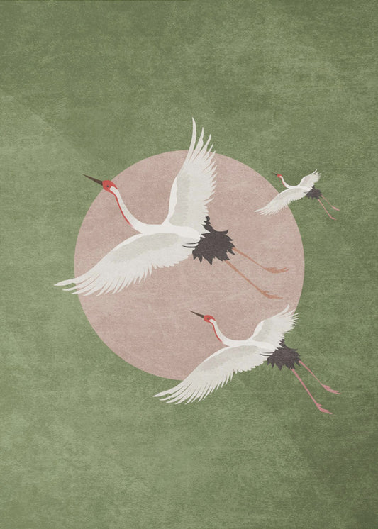 Kraniche im Flug | Poster