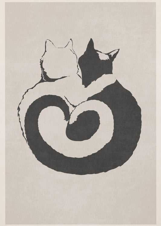 Katzenartiges Yin Yang | Poster