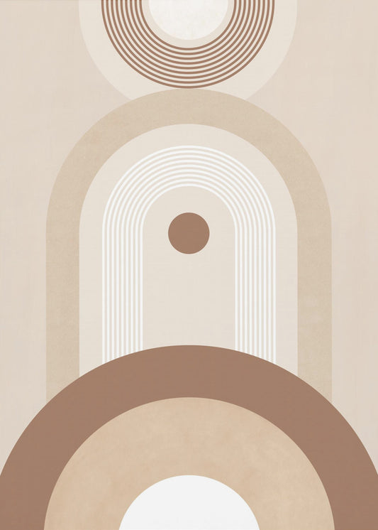Beige Mid Century Poster | Poster