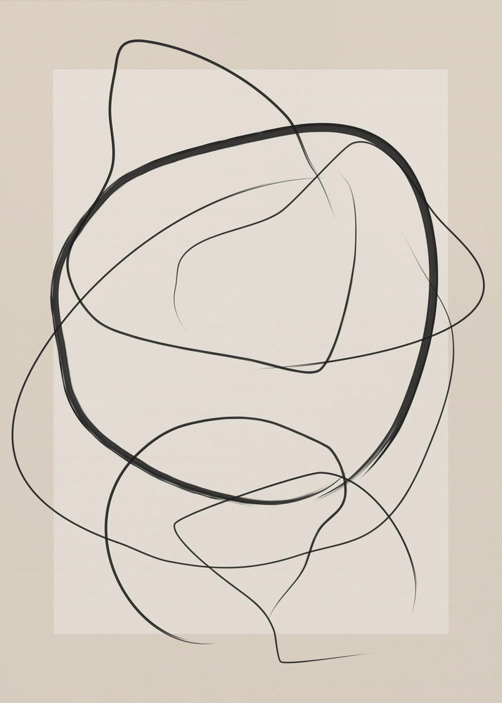Weiche abstrakte Linienkunst | Poster