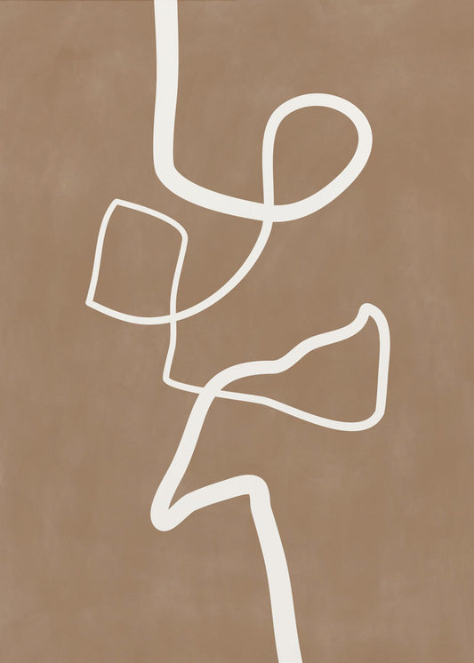 White Single Line Artwork | Canvas