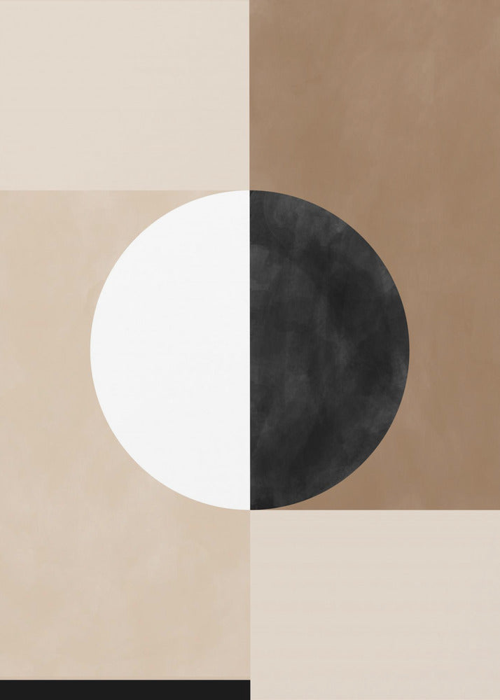 Geometrische Formen mit einem zentralen Kreis | Poster