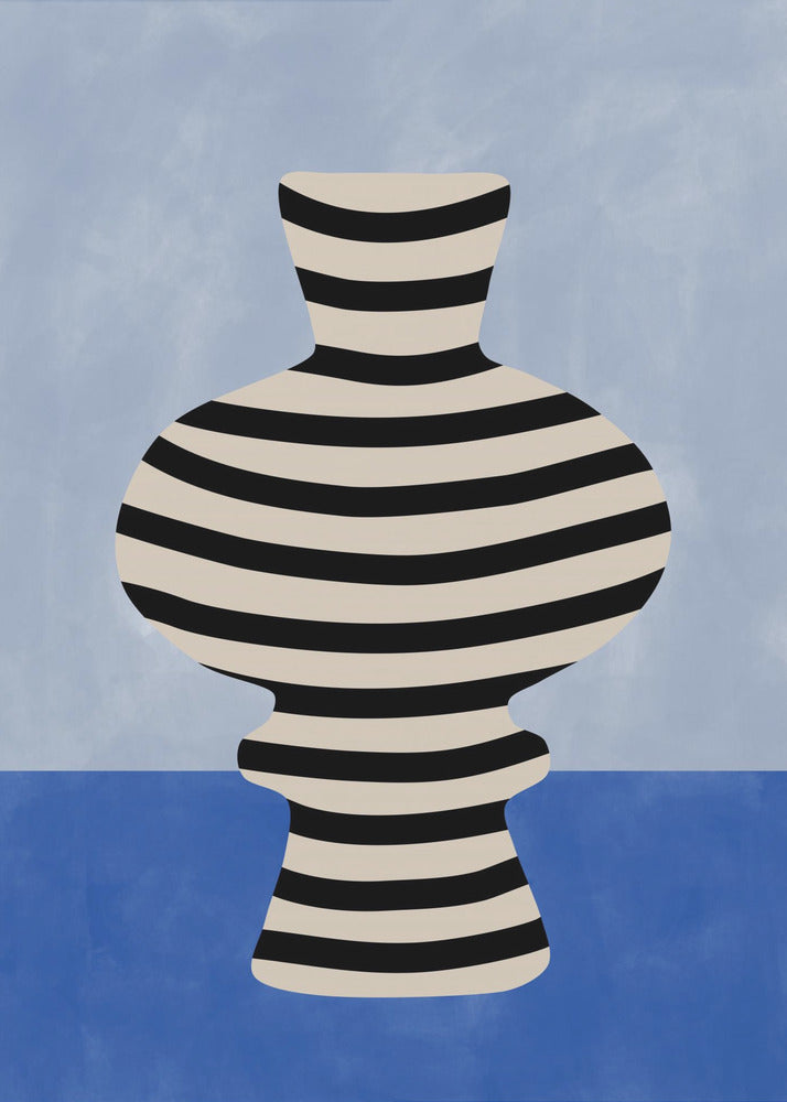 Gestreifte Vase Illusion | Leinwand