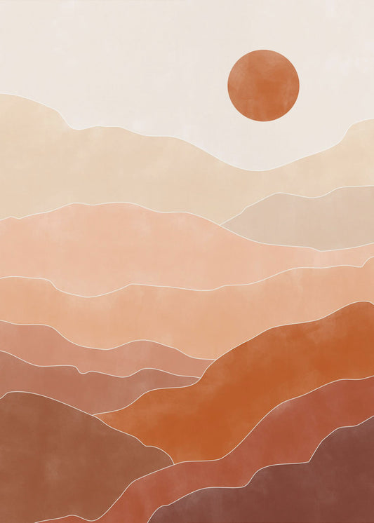 Sonnenaufgang in der Wüste | Poster