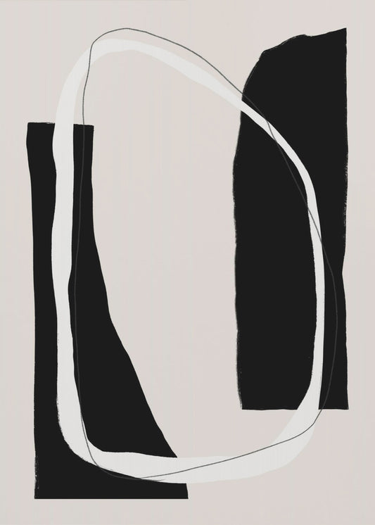 Monochrome geometrische Formen | Poster