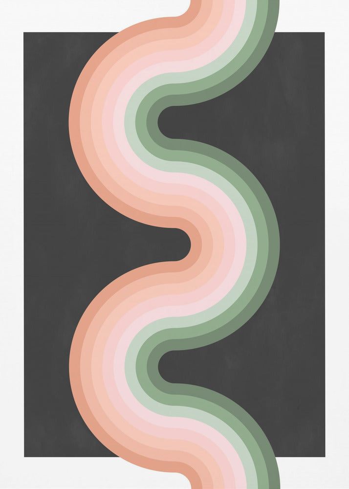 Wellenmuster mit geschichteten Pastelltönen | Poster