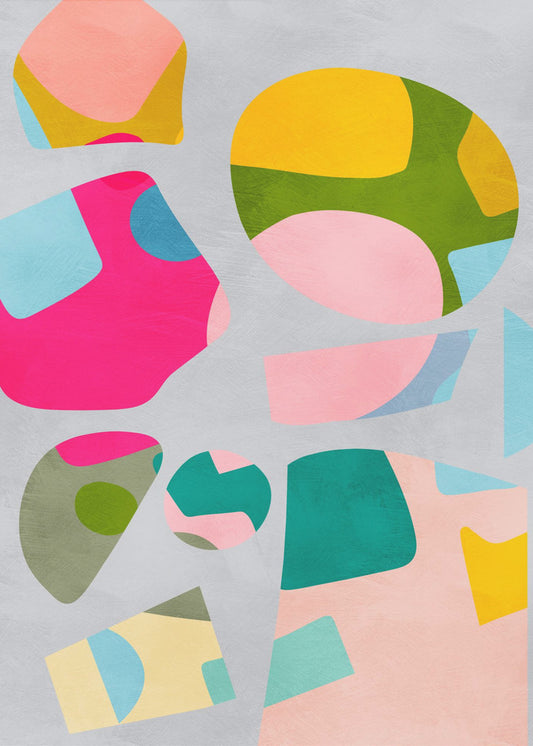 Minimal cutout colorful | Canvas